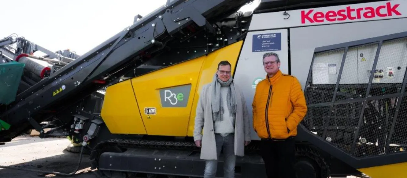 Recycling in perfection, Keestrack plug-in electric crushing and screening at Zero emission converts demolition waste to sustainable construction material