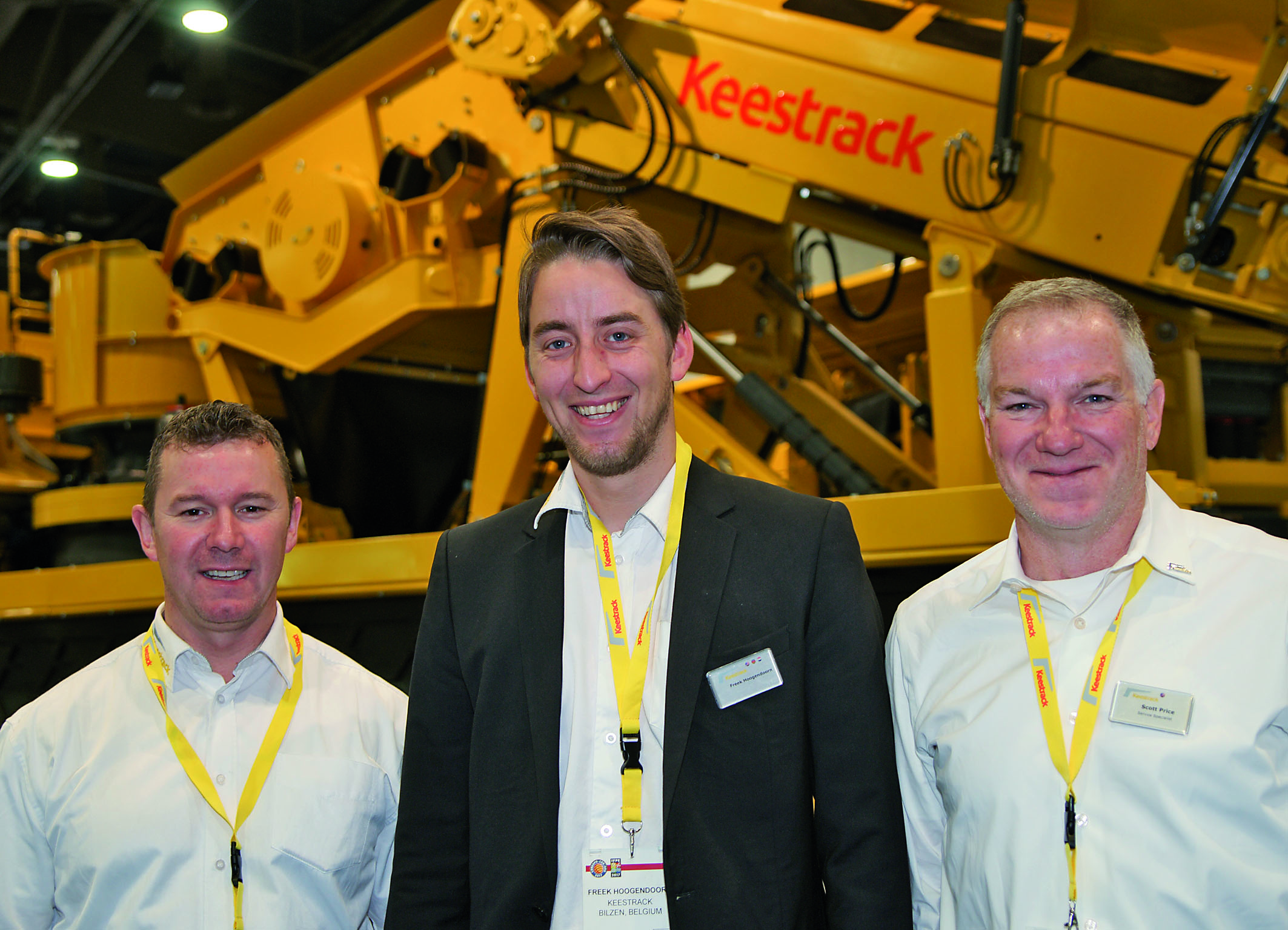 From left to right: Peter McGeary, Freek Hoogendoorn, Scott Price, Service Manager of the Krum, Texas office